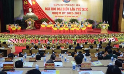 Đại hội đại biểu Đảng bộ tỉnh Hưng Yên lần thứ XIX, nhiệm kỳ 2020-2025